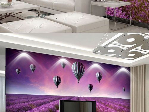 北歐薰衣草田園 詩意棲居，電視背景墻壁畫的藝術靈感